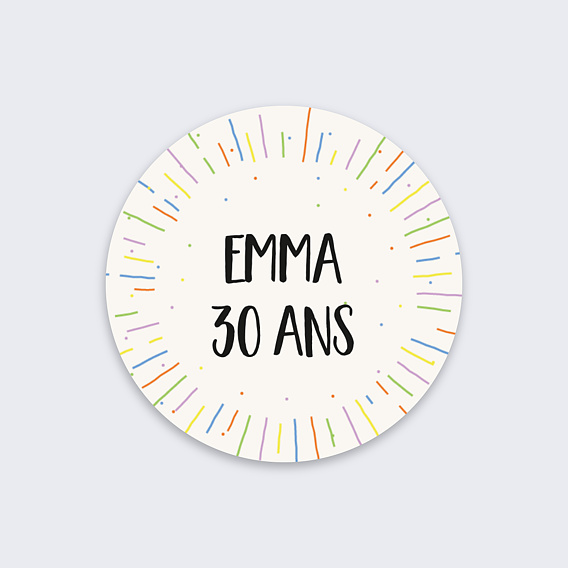 Stickers anniversaire Deux Anniversaires Recto
