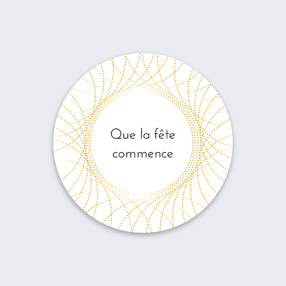 Stickers anniversaire Rosace  Recto