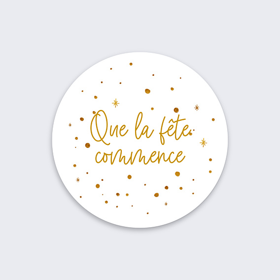 Sticker Anniversaire Golden Dots