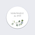 Sticker Anniversaire Couronne Eucalyptus Minimaliste