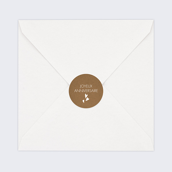 Stickers anniversaire Joyeux Anniversaire Kraft Après 1