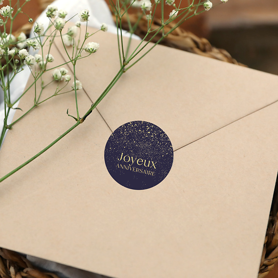 Stickers anniversaire Pluie de Paillettes Après 2