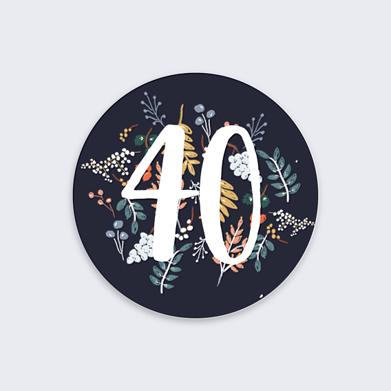 Stickers anniversaire Fleurs