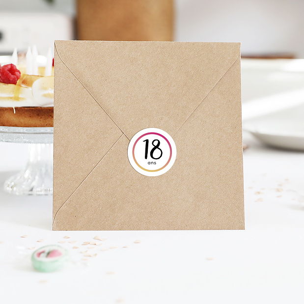 Sticker Anniversaire Tendance