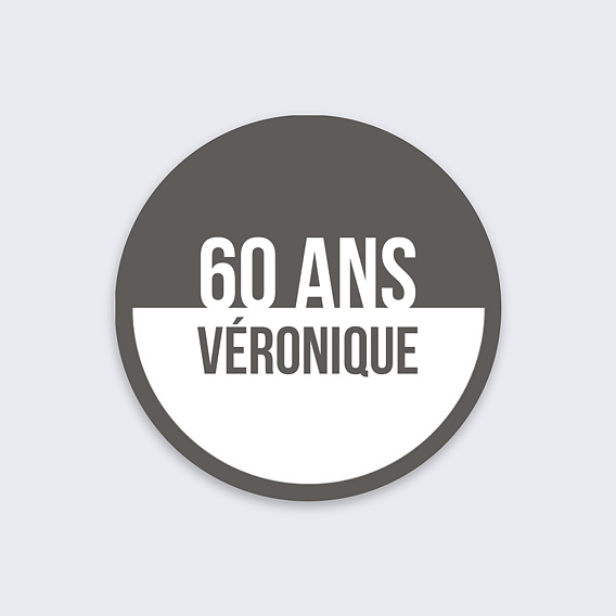 Sticker Anniversaire Typographie Cadre