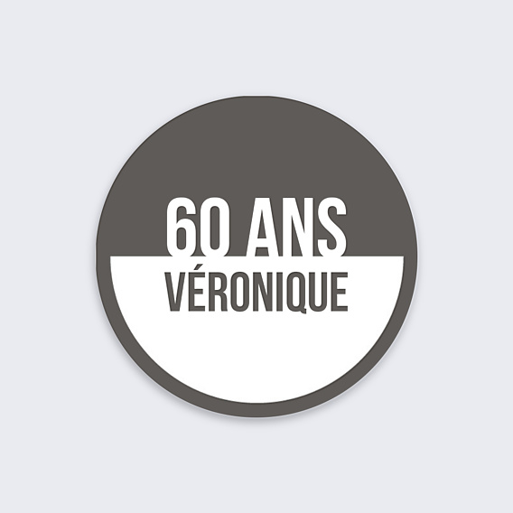Stickers anniversaire Typographie Cadre