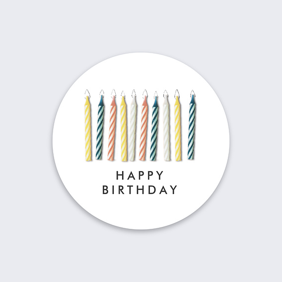 Stickers anniversaire Bougies Recto