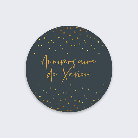 Stickers anniversaire Élégance Recto