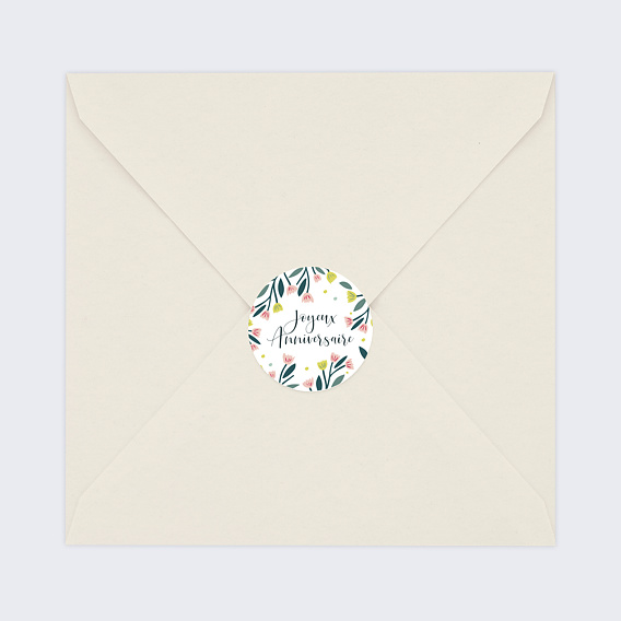 Sticker Anniversaire Floral Atmosphère