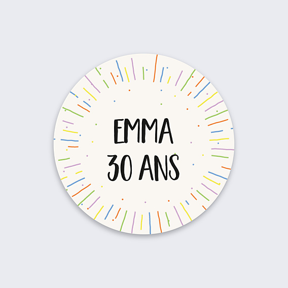 Stickers anniversaire Deux Anniversaires