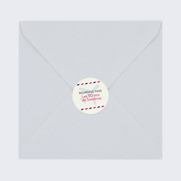Sticker Anniversaire Boarding Pass