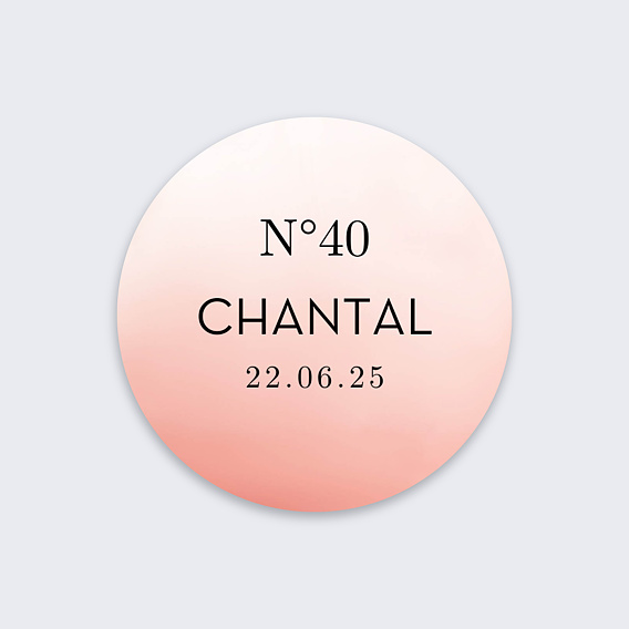 Stickers anniversaire Parfum Recto