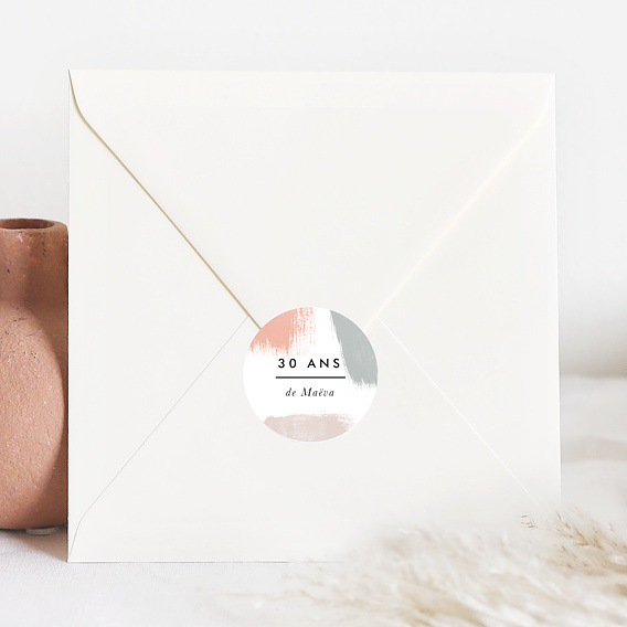 Stickers anniversaire Traits de Peinture Après 4