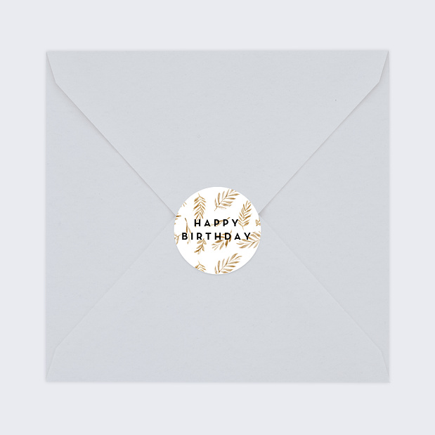 Sticker Anniversaire Golden Jungle