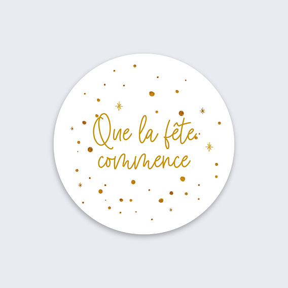 Sticker Anniversaire Golden Dots