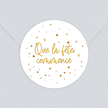 Sticker Anniversaire Golden Dots