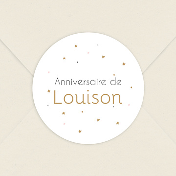 Sticker Anniversaire Jolie Princesse