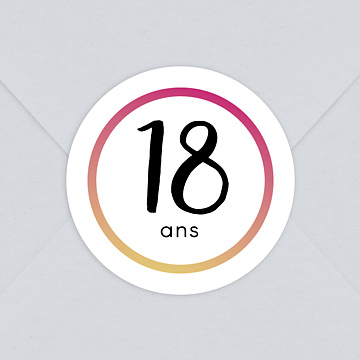 Sticker Anniversaire Tendance