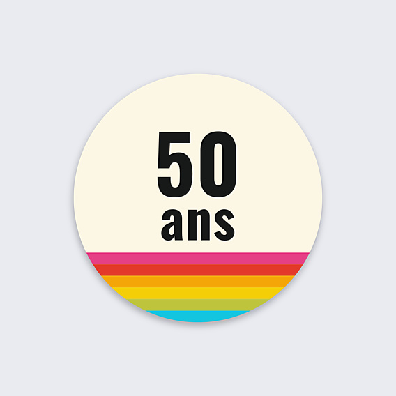 Stickers anniversaire Polaroïd Coloré
