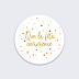 Sticker Anniversaire Golden Dots