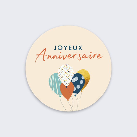 Sticker Anniversaire Pop Birthday