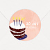 Sticker anniversaire Double Gâteaux