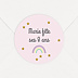 Sticker anniversaire Licorne Rose
