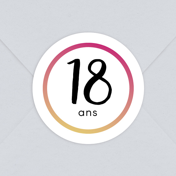 Sticker anniversaire Tendance