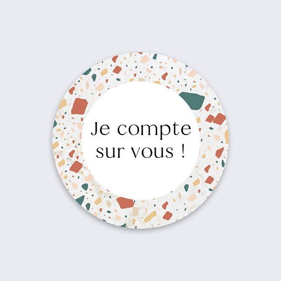Sticker anniversaire Terrazzo
