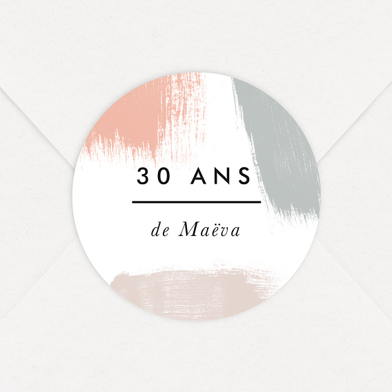 Sticker anniversaire Traits de Peinture