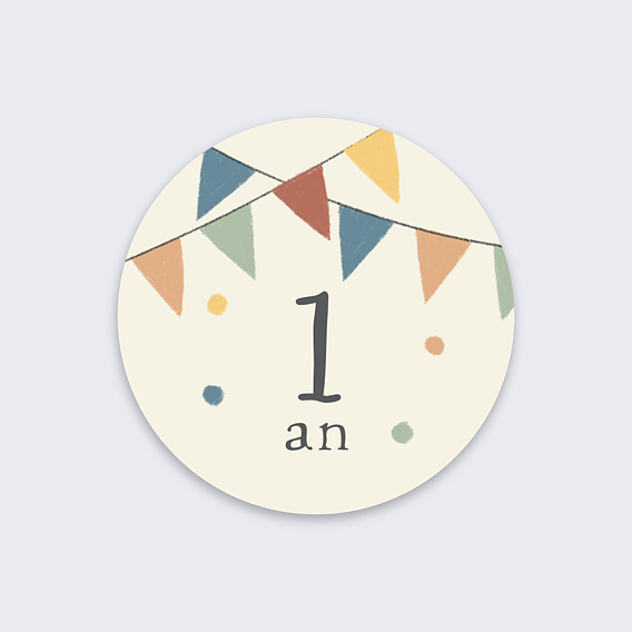 Sticker anniversaire Voiture Bleue
