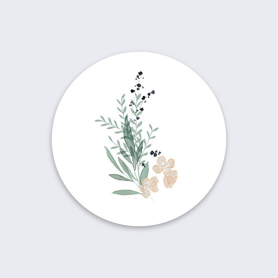 Sticker Baptême Couronne Verdoyante