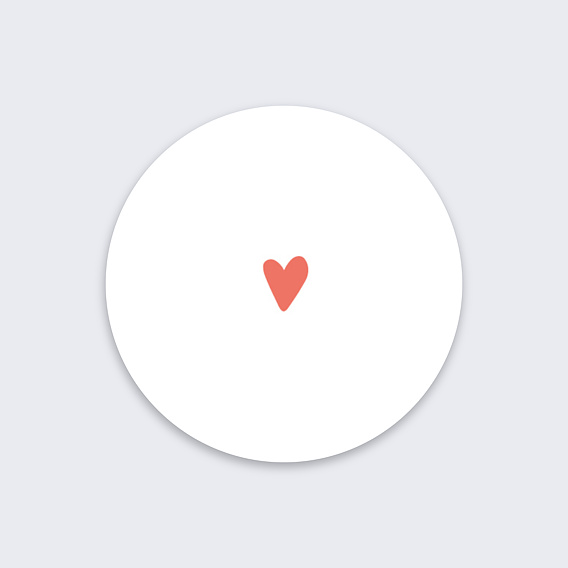 Stickers baptême Petit Coeur
