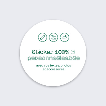 Stickers Baptême 100% Personnalisable 