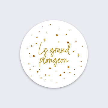 Stickers Baptme Golden Dots