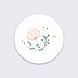Stickers Baptême Couronne de Fleurs