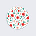 Stickers Baptême Fleurie