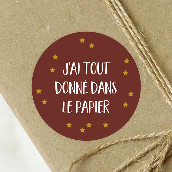 Stickers de Noël  Papier Cadeau