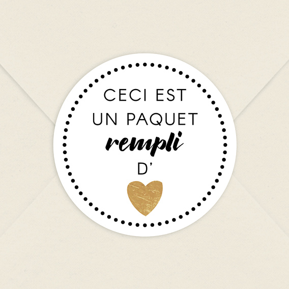 Sticker de Noël  Paquet rempli d'Amour