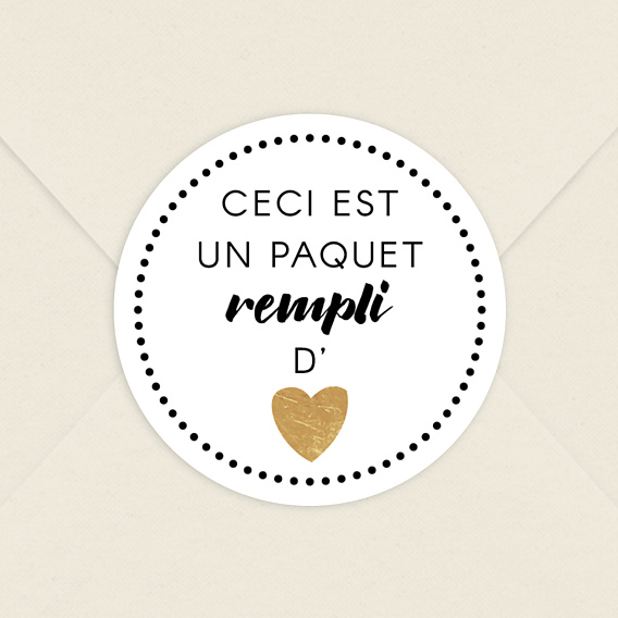 Stickers de Noël  Paquet rempli d'Amour