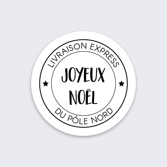 Stickers Noël Tampon de Noël