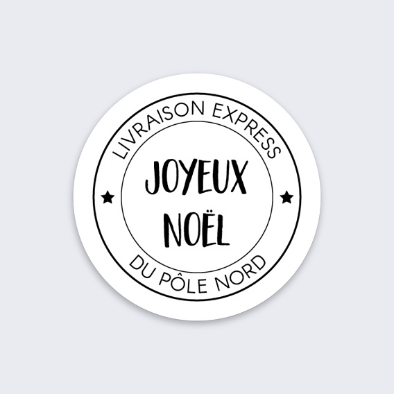 Stickers Noël Tampon de Noël