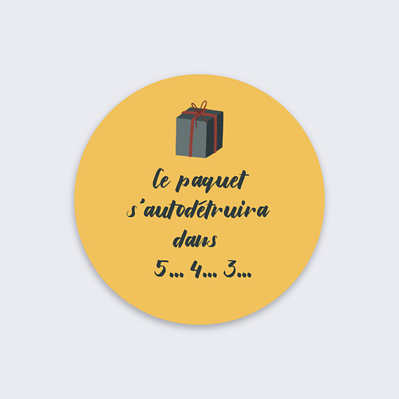 Stickers de Noël  Autodestruction Recto