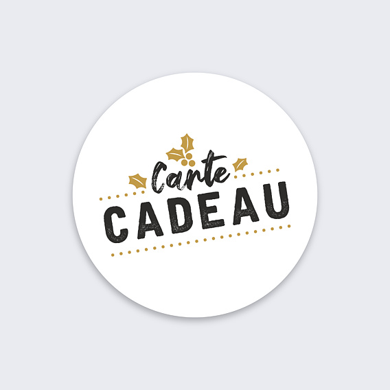 Stickers de Noël  Carte Cadeau Recto