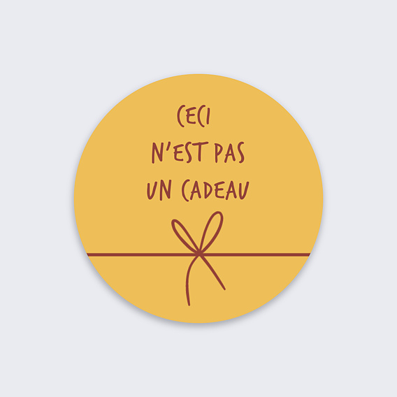 Stickers de Noël  Ceci n'est pas un cadeau Recto