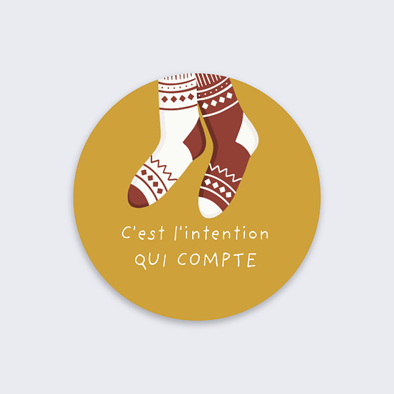 Stickers de Noël  Intention Recto