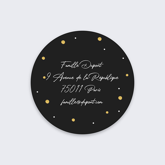 Stickers de Noël  Paillettes Recto