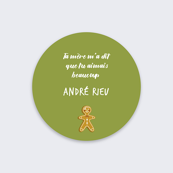 Stickers de Noël  Pain d'épices Recto