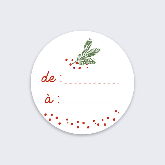 Stickers de Noël  Petite Étiquette Recto