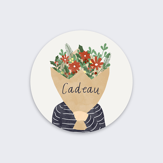 Stickers Noël Bouquet